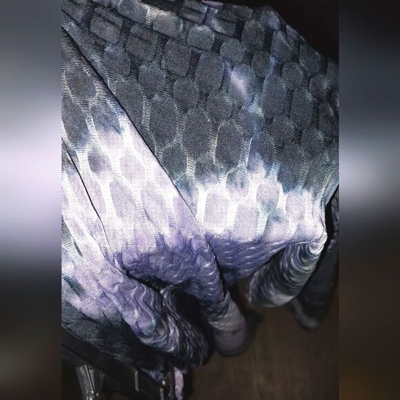 Women's Honeycomb Bubble Texture Tie Dye Butt Lift Activewear Sweatsuit Hooded L - Picture 5 of 9